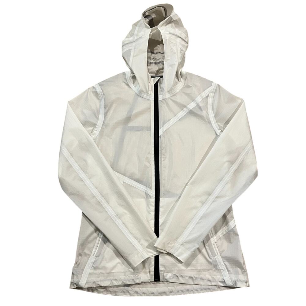 Aether Womens Lucent Rain Shell Jacket White Size 1 Small